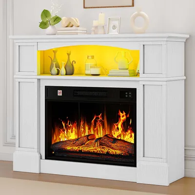 Produktbild von YITAHOME Elektrokamin, Realistischer 3D Flammeneffekt, mit Timer 24-Farb-LED Fernbedienung, 100x30x79cm