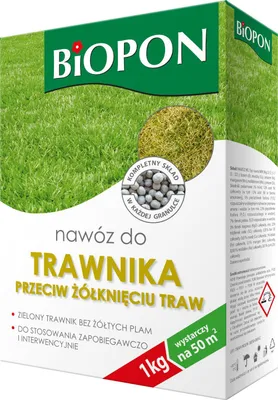 Produktbild von Rasendünger gegen Vergilbung von Gras 1kg