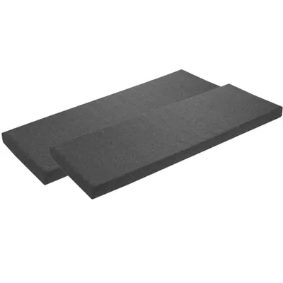 Produktbild von 2er Set Bankauflage 200 x 40 cm, dunkelgrau, Unterseite Antirutsch, Bankkissen, Sitzkissen für Fensterbank, Bezug waschbar, sleepling