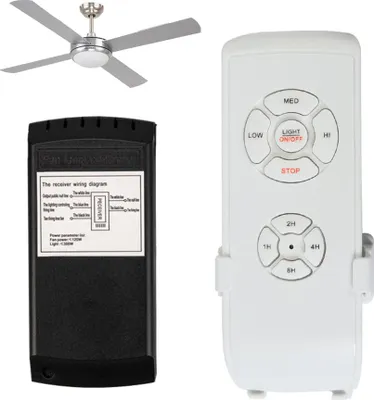 Obrázek produktu pro 110V univerzální dálkové ovládání stropního ventilátoru Sada 3 v 1 Stropní ventilátor Rychlost načasování bezdrátového dálkového ovladače Vysoký výkon Zatížení