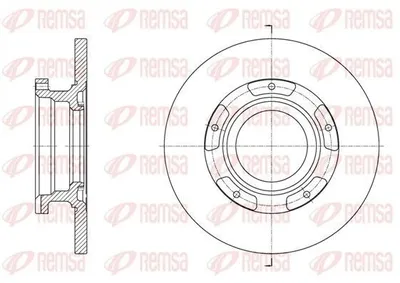 Produktbild von 2x REMSA Bremsscheibe 61564.00 hinten für FORD Tourneo Custom V362 Bus (F3)
