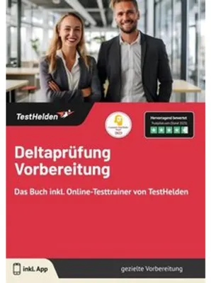 Produktbild von Deltaprüfung Vorbereitung: Das Buch inkl. Online-Testtrainer von TestHelden