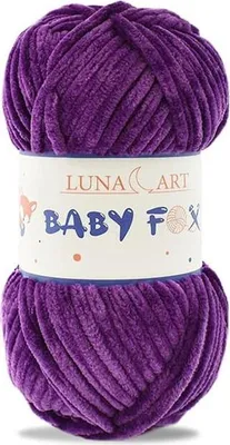 Produktbild von Luna Art Baby Fox Wolle Violett - Weich & Ideal für Kinderhandarbeiten 100g