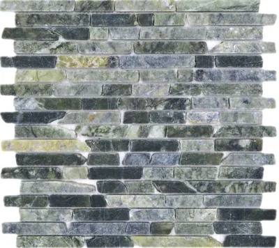 Produktbild von Mosani MOS40-0407_f, Mosaik, Marmor, Grün, Drinnen, Rechteck, 305 mm