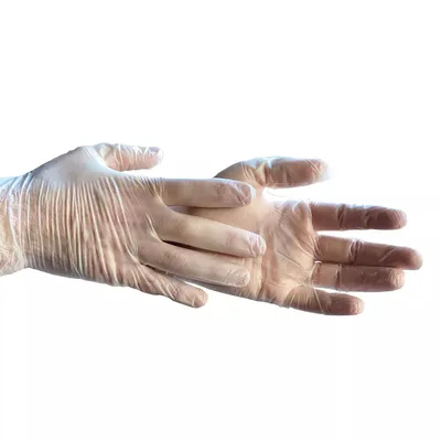 Produktbild von Vinylhandschuhe, weiß, Größe M, puderfrei, Eco-Plus