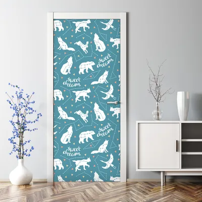 Produktbild von Dekorative selbstklebend Klebefolie Türtapete Türaufkleber Aufkleber Sternbilder Tiere 85 x 200 cm