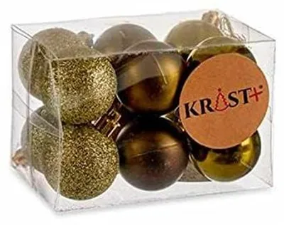 Weihnachtskugeln-Set, mehrfarbig, Kunststoff, 33,5x14x25,5 cm