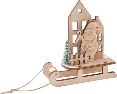 Produktbild von VBS Holz-Steckmotiv "Santas Schlitten", 10-tlg.