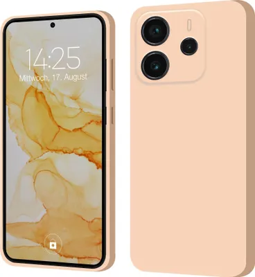 Produktbild von Hülle für Xiaomi Redmi Note 14 Case Cover Bumper Silikon Softgrip Schutzhülle Farbe: Rosa