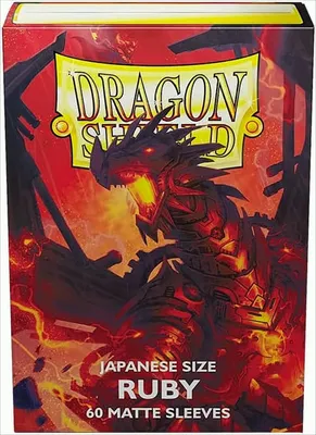 Produktbild von Dragon Shield Japanese Size Matte Sleeves - Ruby (60 Sleeves)