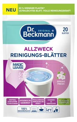 Obrázek produktu pro Dr.Beckmann Listki do mycia podłóg Spring Fresh, 20 sztuk (PRODUKT Z NIEMIEC)