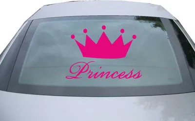 Produktbild von Indigos UG - Aufkleber Heckscheibe & Motorklappe DE2043 - pink - 600x423 mm - Princess - Auto Scheiben Fenster Heckklappe Tuning Racing JDM - Die cut