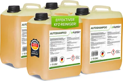 Produktbild von Flotex Autoshampoo Konzentrat, 4 x 5L Auto Car Shampoo Reiniger