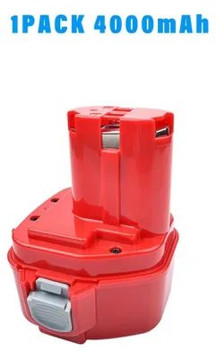 Image de Batterie de remplacement pour Makita 12V - Batterie NiMH pour outils électriques - 4,0 Ah, haute capacité - Rechargeable - Lot de 1 - Compatible avec les modèles PA12, 1220, 1222, 1235, 1233S, 6271D