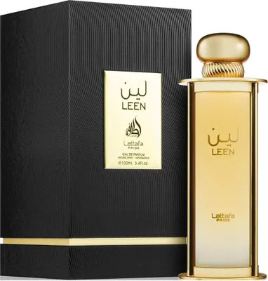 A perfume bottle and its box are displayed against a white background.