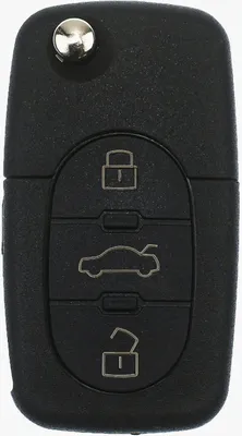 Produktbild von Auto Schlüssel Funk Fernbedienung 1x Gehäuse 3 runde Tasten + 1x Rohling kompatibel mit VW SEAT Skoda bis 2002