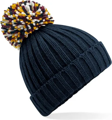 Zdjęcie produktu dla Beechfield B390 | Hygge Beanie - Wysokiej jakości podszewka ze sztucznego futra - Kolor: French Navy - Rozmiar: Jeden rozmiar