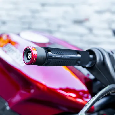 Produktbild von Barracuda Lenkerenden-Gewichte B-LUX universal schwarz-rot