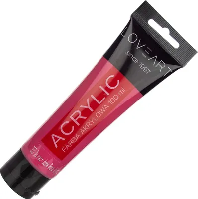 Produktbild von LOVEART 100ML Acrylfarbe Malfarbe Künstlerfarbe Malen Farbe, Quina cridone rose light 333 - hellrosa