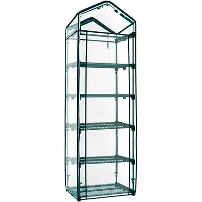 Productafbeelding van Kweekkas - Tuinkast - Broeikas - Plantenkas - 5 - Planken - 190x50x70 CM