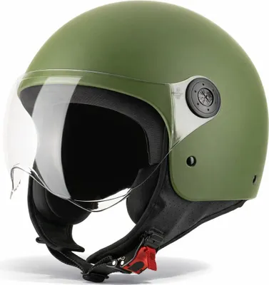 Produktbild von VINZ Duoro Roller Helm Jet Helm Mopedhelm Herren und Damen | in Gr. XS-XXL | Jethelm mit Visier | ECE 22.06  | Motorradhelm | Erhältlich in verschiedenen Farben - Army Green | M (57 - 58 cm)