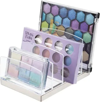 Produktbild von Schminkaufbewahrung Kosmetik Organizer mDesign Make-up Box transparent/silber