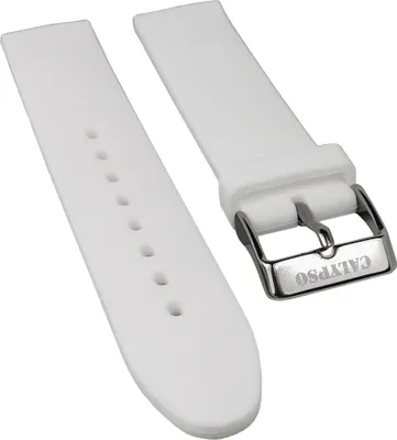 Produktbild von Calypso Ersatzband 18mm | Silikon weiß glatt weich für Modell K5733/1