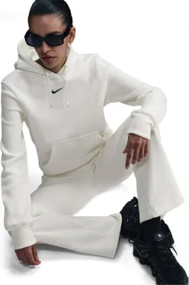 Produktbild von NikeSportswear Phoenix Fleece Damen Kapuzenpullover weiß weiß S