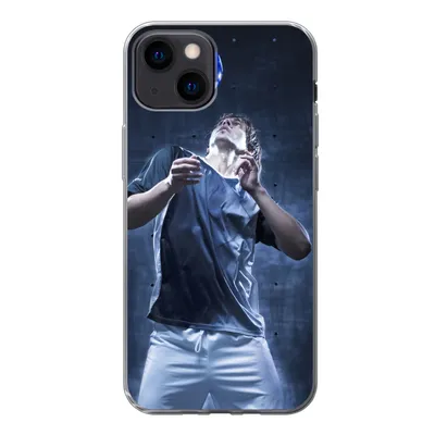 Produktbild von MuchoWow® Handyhülle Schutzhülle Hülle für iPhone 13 mini Hochbegabter Fußballer Silikon Softcase Handy Hülle - Softcase