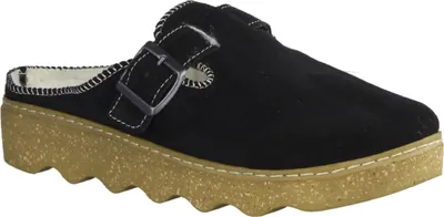 Produktbild von Rohde 6123-90 Damen Hausschuhe, Schwarz, Leder, Warmfutter, Wechselfußbett - Haus - hüttenschuhe Damen Hausschuhe, Schwarz, leder (velour)