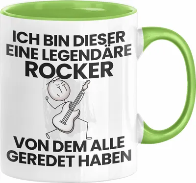 Produktbild von Rocker Geschenk Tasse Lustige Geschenkidee Geburtstag für Rocker Ich Bin Dieser Legendäre Rocker Von Dem Alle Geredet Haben Kaffee-Becher (Grün)