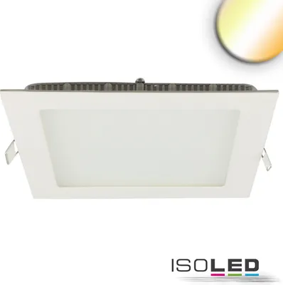 Produktbild von ISOLED LED Downlight, 24W, eckig ultraflach weiß, 300x300mm, Colorswitch 3000/3500/4000K, dimmbar