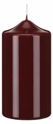 Produktbild von Lackkerzen Stumpenkerzen Bordeaux 200 x Ø 80 mm, 2 Stück