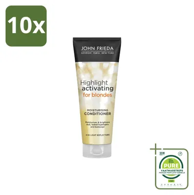 Productafbeelding van 10 x John Frieda Sheer Blonde conditioner voor blond haar - 250 ml - Grote verpakking - 10 stuks