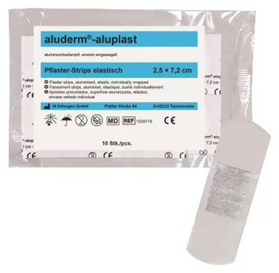 Zdjęcie produktu dla SÖHNGEN® 1009178 plastry aluderm®-aluplast - elastyczne, 2,5x7,2 cm, 10 sztuk
