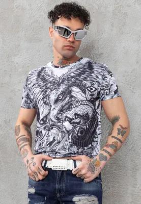 Produktbild von CT781 Herren T-Shirt mit großem Adler Aufdruck