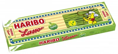 Obrázok produktu pre Haribo Lasso jablková zelenina s jablkovou príchuťou a cukrovou náplňou 3500g