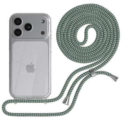 Produktbild von EAZY CASE Handykette mit Hülle für Apple iPhone 17 Pro Backcover Handykette, zum Umhängen in Dunkelrot