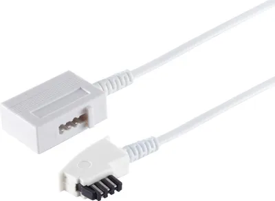 Produktbild von Telefonverlängerung TAE F Stecker/ Buchse weiß 10m