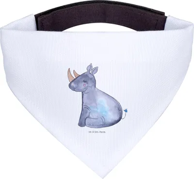 Produktbild von Mr. & Mrs. Panda Schal Hund Einhorn Nashorn - Weiß - Geschenk, Regenbogen, Tuch, Halstuch, Unicorn, Für Hunde, Nashörner, Hundeschal, Lustig, Hundehalstuch, Zoo