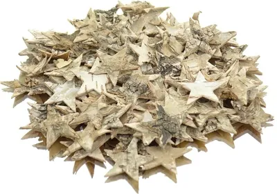 Produktbild von POSIWIO Weihnachts - Streuartikel Sterne aus Birkenrinde Ø 4 cm