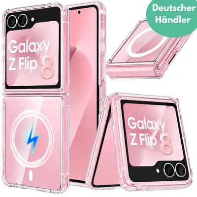 Produktbild von Schutz Hülle für Samsung Galaxy Z Flip 8 MagSafe Tasche Silikon Cover Case Klar