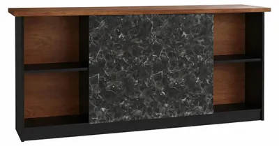 Obrázok produktu pre Elegantná komoda Moderný dizajn  Čierna  Minimalistický štýl