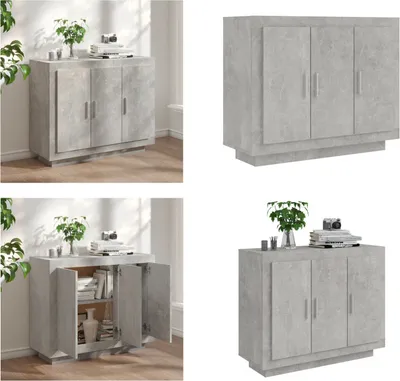 Obrázek produktu pro vidaXL Příborník betonový šedý 92x35x75 cm materiál na bázi dřeva - Příborník - Příborníky - Skříňka - Úložná skříňka