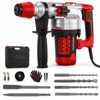 Immagine prodotto di Trapano avvitatore Boorhamer, 1500 W, 12 Joule, attacco SDS Plus, capacità di foratura: 12 mm