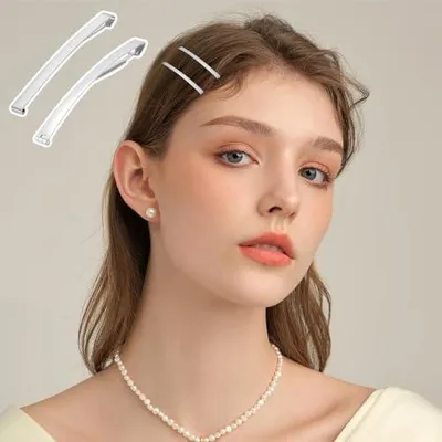 Produktbild von 10 Stück kleine Haarspangen für Damen, französische Haarspangen, silberne Metall-Haarclips für feines Haar, zur Herstellung von DIY-Haarspangen