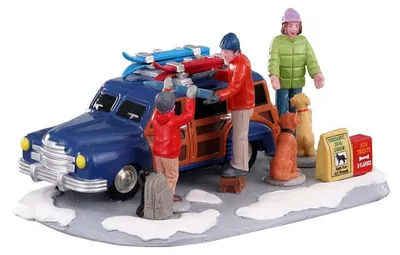 Imagen del producto de LEMAX: Pueblo navideño, "Trayendo el árbol a casa" (93422)