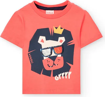 Produktbild von Boboli Knit Kurzarm-t-shirt Orange 12 Months Orange 12 Months