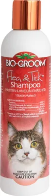 Obrázok produktu pre BioGroom Šampón proti blchám a kliešťom s proteínom a lanolínom pre mačky, koncentrát 1:4, 236 ml (riedený 1,2 l)
