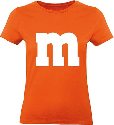 Produktbild von MM Shirt T-Shirt 100% Baumwolle M&M Damen Kostüm Verkleidung M und M Gruppen T-Shirt - Karneval Fasching JGA Festival Shirt Farbe wählen: braun Shirt Größe wählen: XL